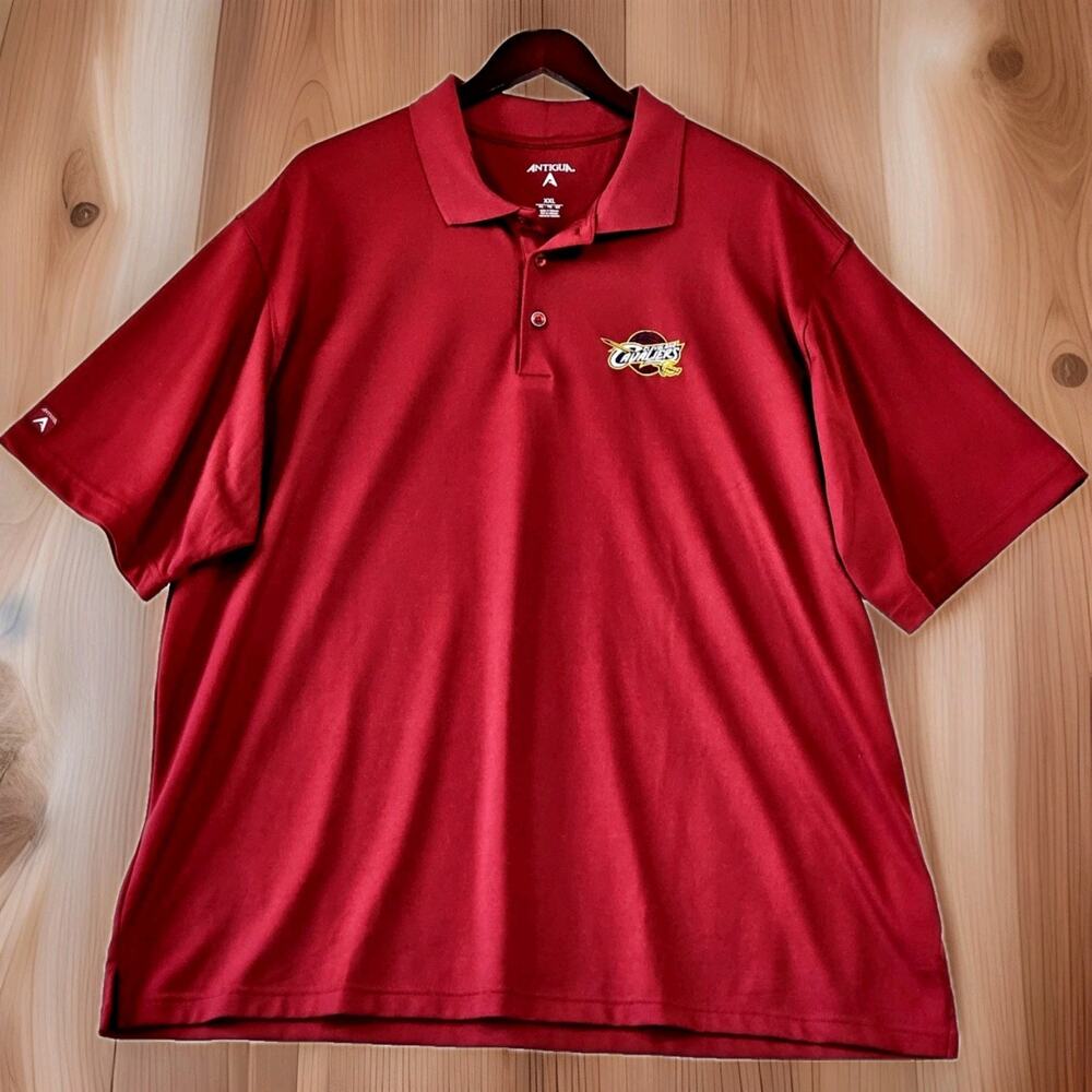 Cleveland Cavaliers Antigua Men's 3-Button Polo Basketball Logo Shirt Size XXL